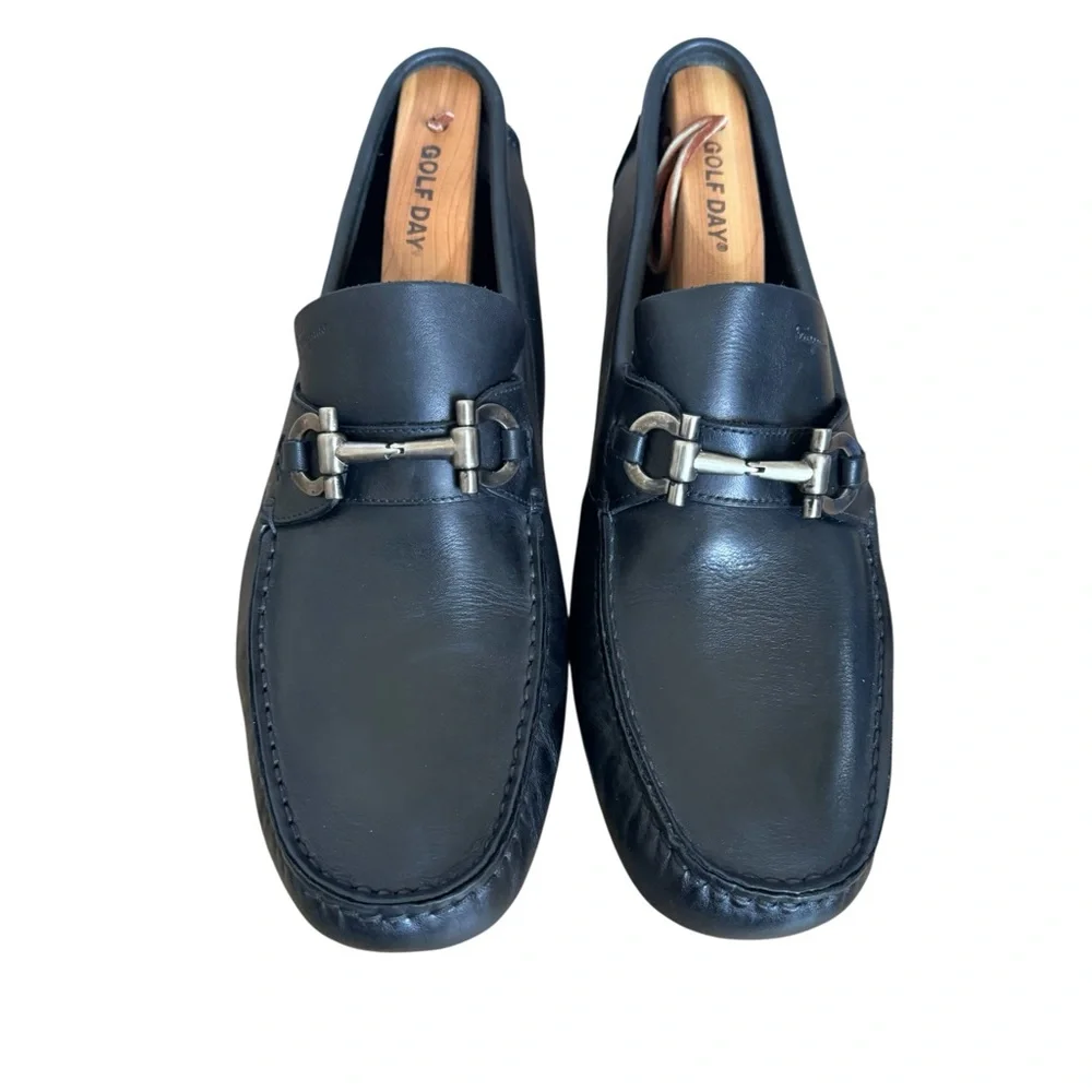 Salvatore Ferragamo Horsebit Loafers Black Driver Shoes Men’s